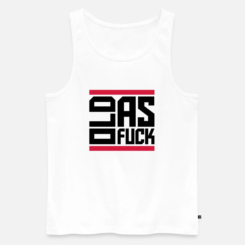 old AF Text Logo - Men's Premium Organic Tank Top - white