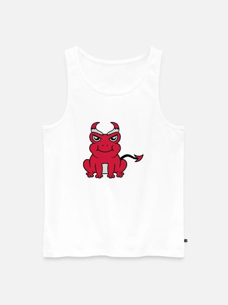 Devil Horns Frog Demon - Men's Premium Organic Tank Top - white