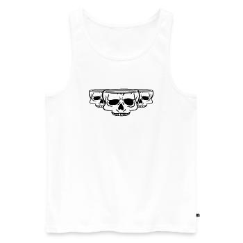 Team Friends Cup Skull - Men's Premium Organic Tank Top - white - Front - AI Model Male 178 light (178cm)