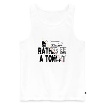 funny persian cat cat face tshirts - Männer Premium Bio Tank Top - Weiß - Vorne - Michal (187cm)