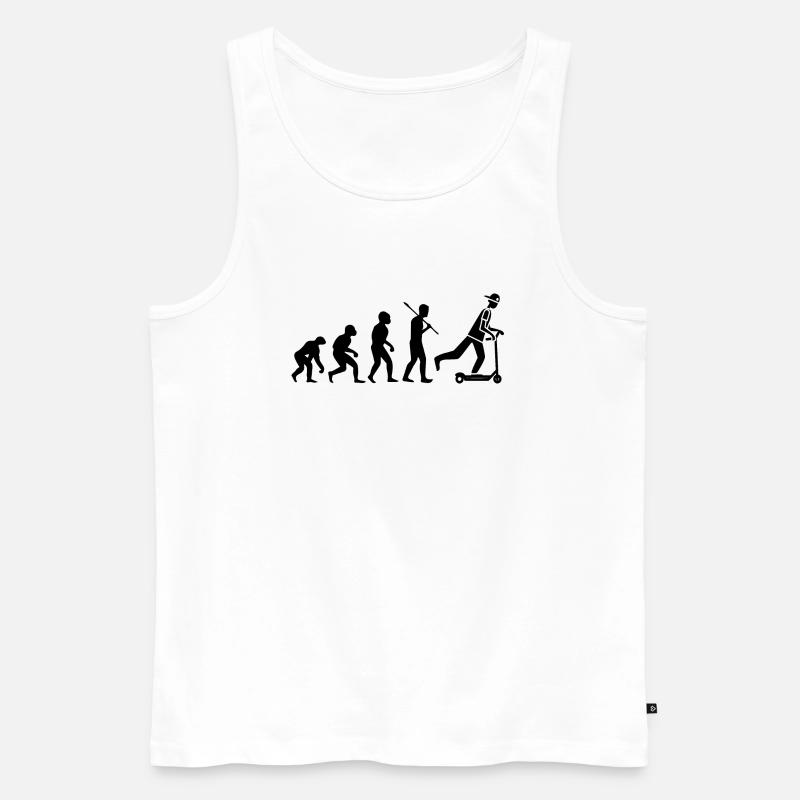 E-Scooter E-Roller Scooter - Männer Premium Bio Tank Top - Weiß
