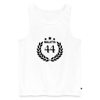 Malatya 44 - Débardeur bio Premium Homme - blanc - Devant - AI Model Male 178 light (178cm)
