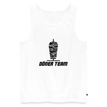L’équipe Döner - Débardeur bio Premium Homme - blanc - Devant - AI Model Male 178 light (178cm)