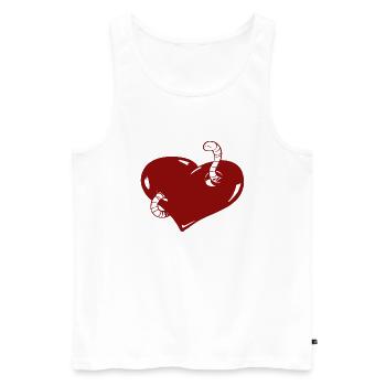 Un coeur habité - Débardeur bio Premium Homme - blanc - Devant - AI Model Male 178 light (178cm)