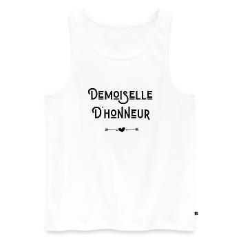 Demoiselle d'honneur - Débardeur bio Premium Homme - blanc - Devant - AI Model Male 178 light (178cm)
