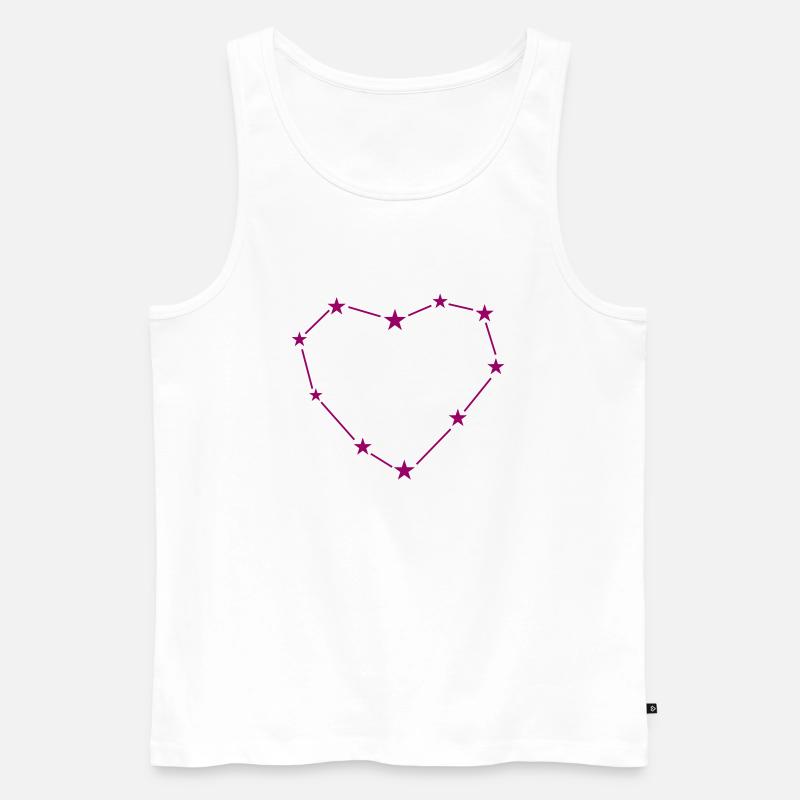 Sternzeichen Herz Liebe - Männer Premium Bio Tank Top - Weiß