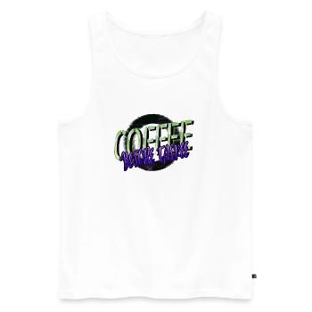 funny sayings bday tired drinking geek gift idea - Men's Premium Organic Tank Top - white - Front - Michal (187cm)