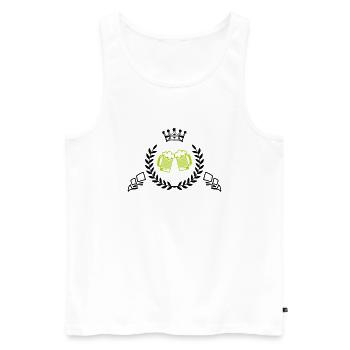 bier wappen - Männer Premium Bio Tank Top - Weiß - Vorne - AI Model Male 178 light (178cm)