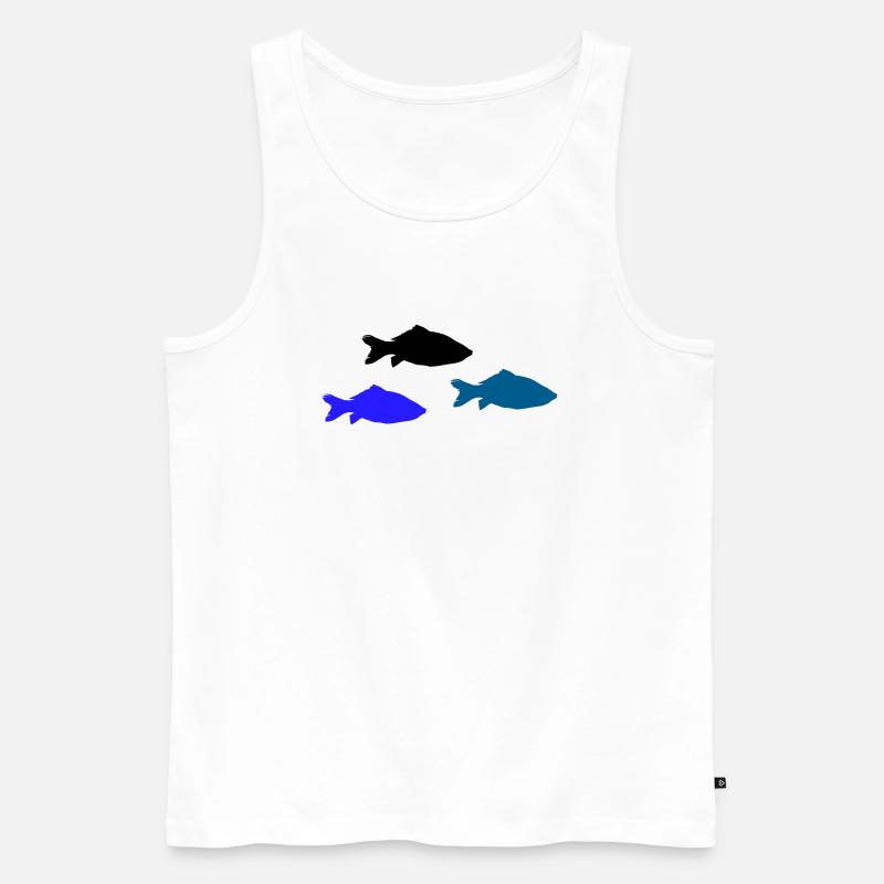 fische - Männer Premium Bio Tank Top - Weiß
