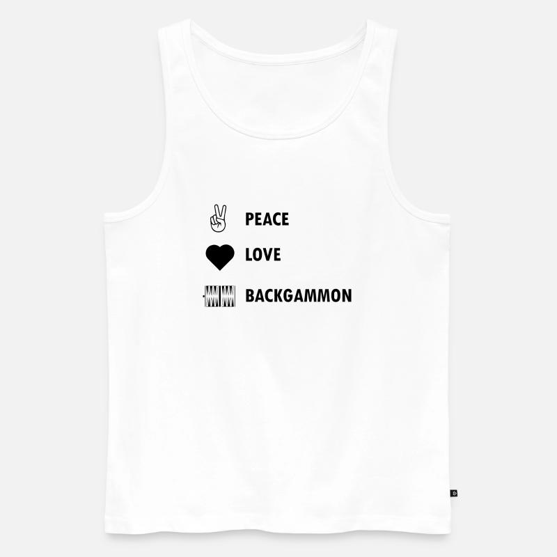 boardgame chess backgammon game night - Männer Premium Bio Tank Top - Weiß