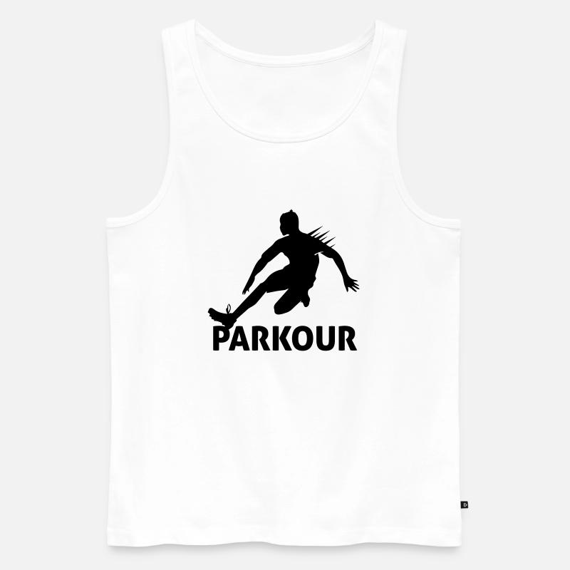 Parkour - Männer Premium Bio Tank Top - Weiß