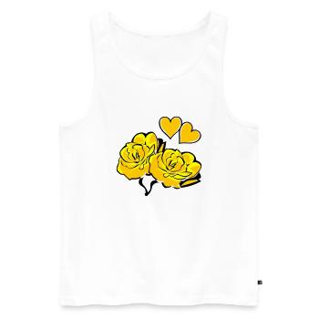 roses - Männer Premium Bio Tank Top - Weiß - Vorne - Michal (187cm)