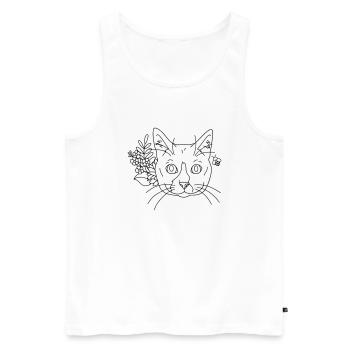 Katzenblumen - Männer Premium Bio Tank Top - Weiß - Vorne - Michal (187cm)