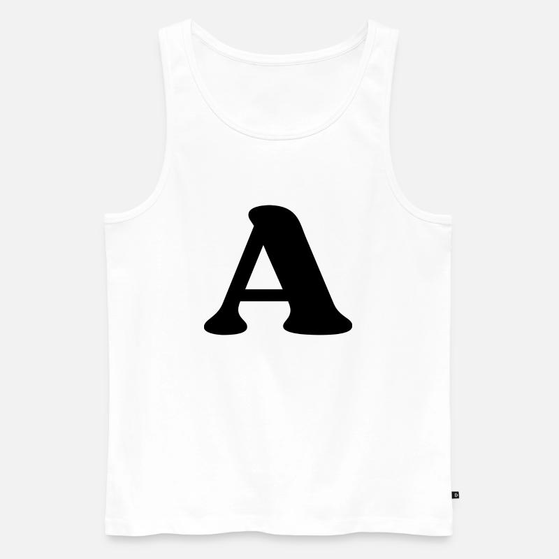 Buchstabe a - Männer Premium Bio Tank Top - Weiß