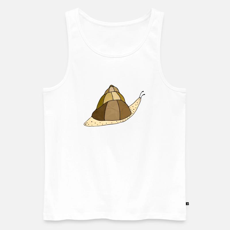 Schnecke - Männer Premium Bio Tank Top - Weiß