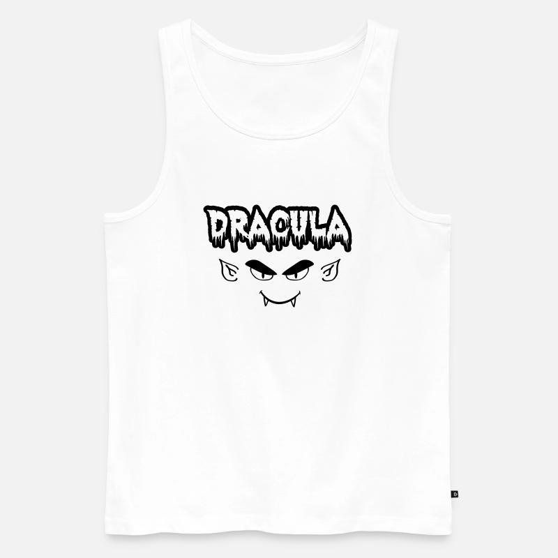 dracula 01 - Männer Premium Bio Tank Top - Weiß