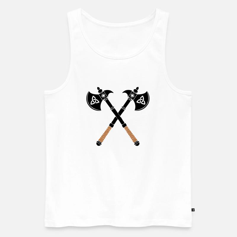 äxte axt - Männer Premium Bio Tank Top - Weiß