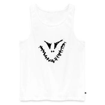 Gesicht,comic,halloween, Monster - Männer Premium Bio Tank Top - Weiß - Vorne - AI Model Male 178 light (178cm)