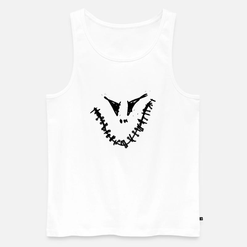 Gesicht,comic,halloween, Monster - Männer Premium Bio Tank Top - Weiß