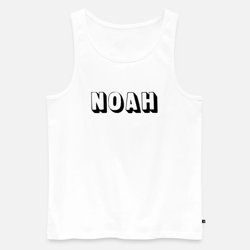Name - Noah - Männer Premium Bio Tank Top - Weiß