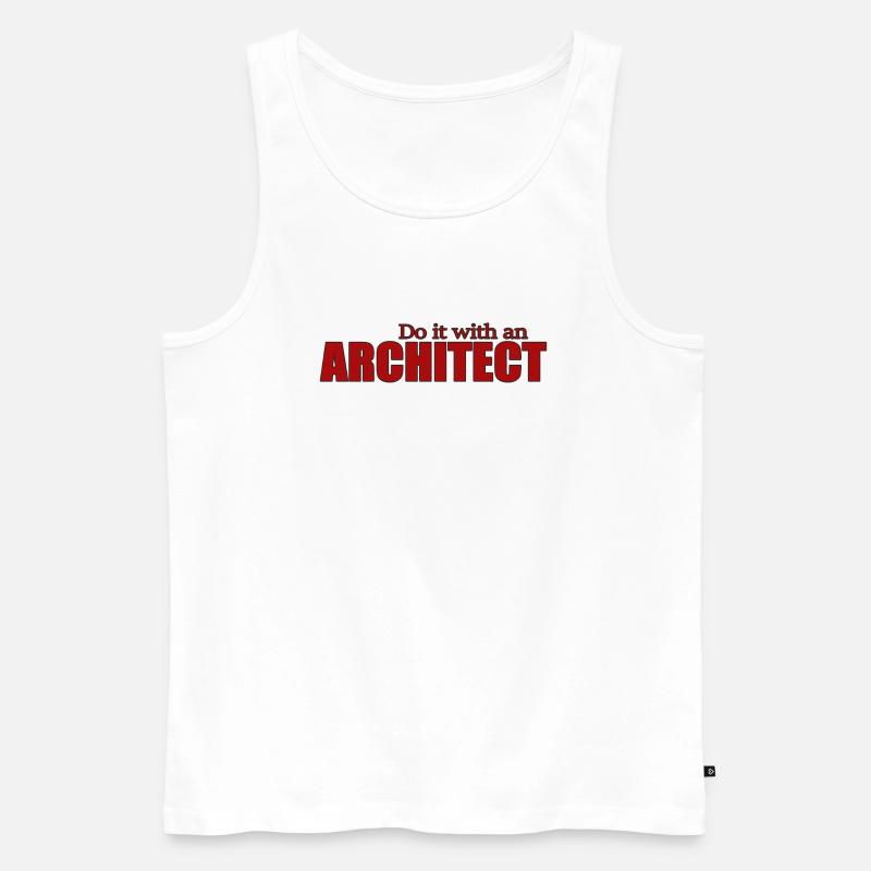 ARCHITECT - Männer Premium Bio Tank Top - Weiß