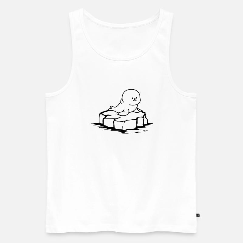 robbe eisscholle - Männer Premium Bio Tank Top - Weiß