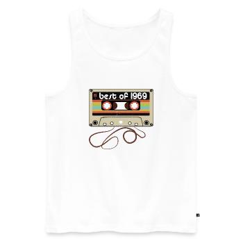 Legendary vintage 1969 - Men's Premium Organic Tank Top - white - Front - Michal (187cm)