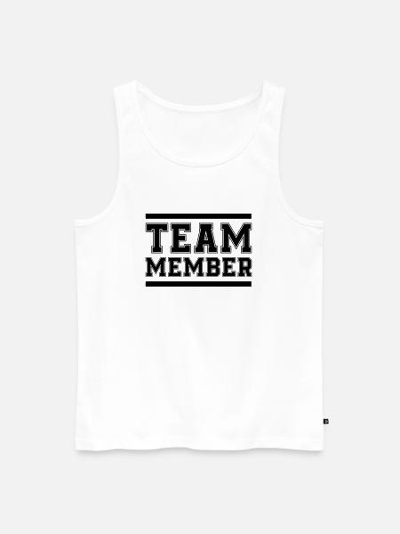 Team Member 01 - Men's Premium Organic Tank Top - white
