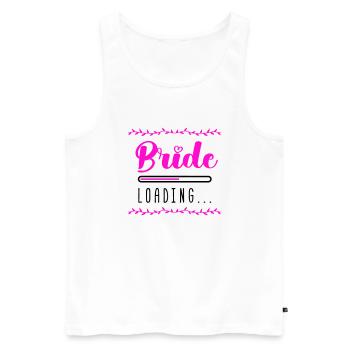 bride loading - Männer Premium Bio Tank Top - Weiß - Vorne - AI Model Male 178 light (178cm)