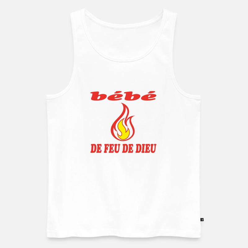 GOTTES FEUER Baby - Männer Premium Bio Tank Top - Weiß