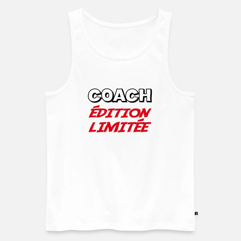 COACH Limitierte Auflage - Männer Premium Bio Tank Top - Weiß