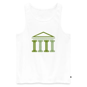 griechisches antikes gebäude - Männer Premium Bio Tank Top - Weiß - Vorne - AI Model Male 178 light (178cm)