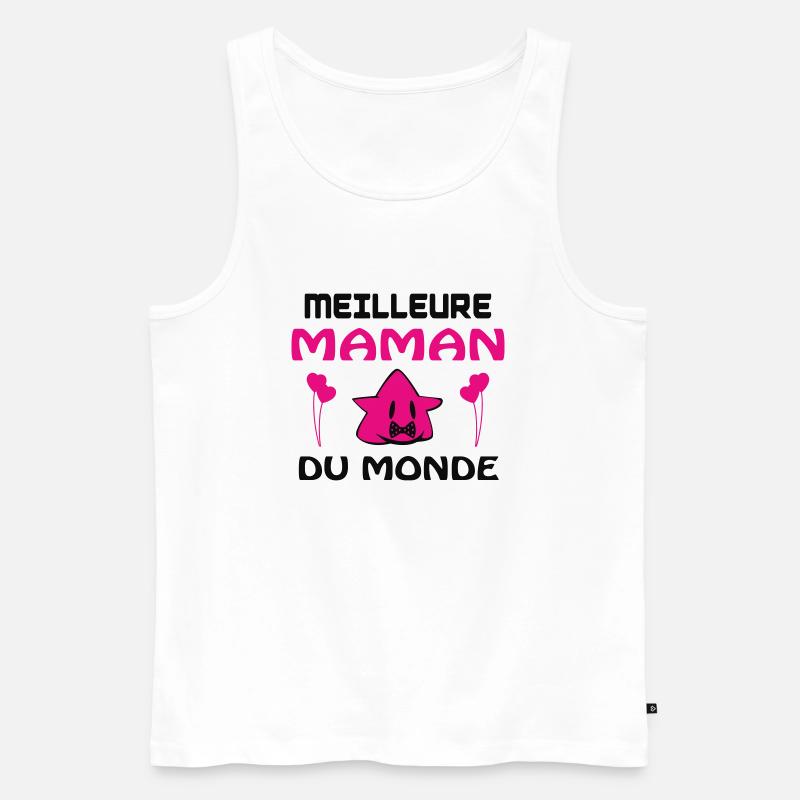 BESTE MUTTER DER WELT - Männer Premium Bio Tank Top - Weiß