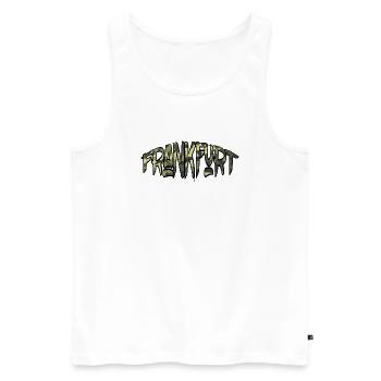 Frankfurt Camouflage - Men's Premium Organic Tank Top - white - Front - AI Model Male 178 light (178cm)
