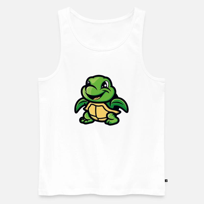 schildkröte - Männer Premium Bio Tank Top - Weiß