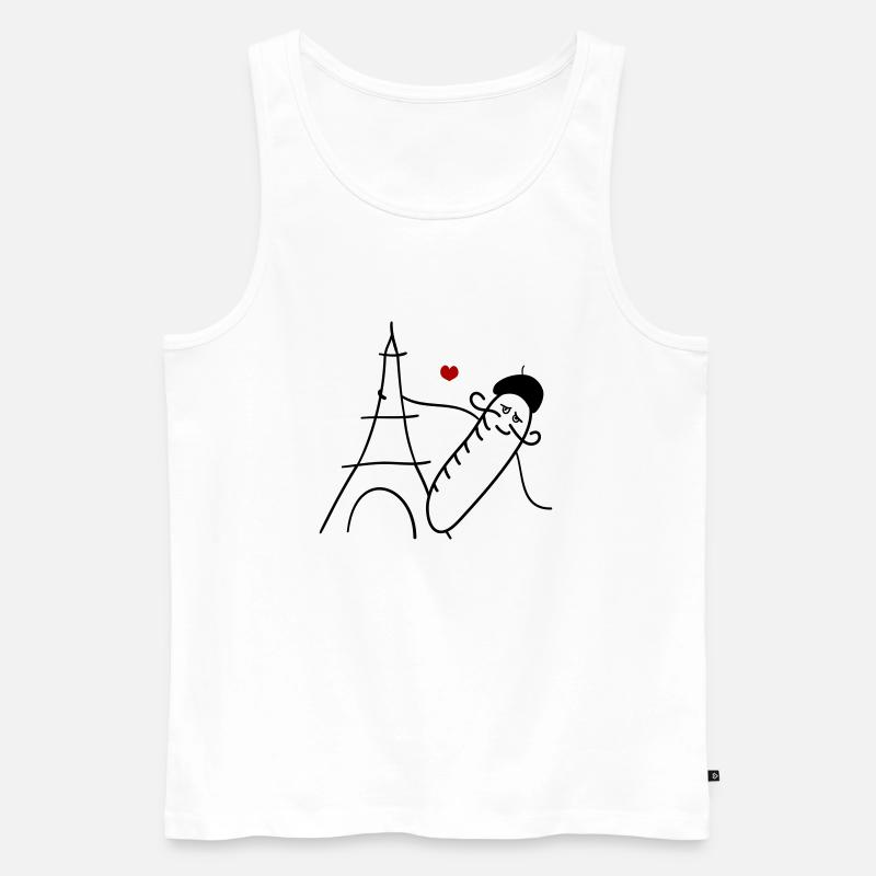 Frankreich Lyiebe - Männer Premium Bio Tank Top - Weiß