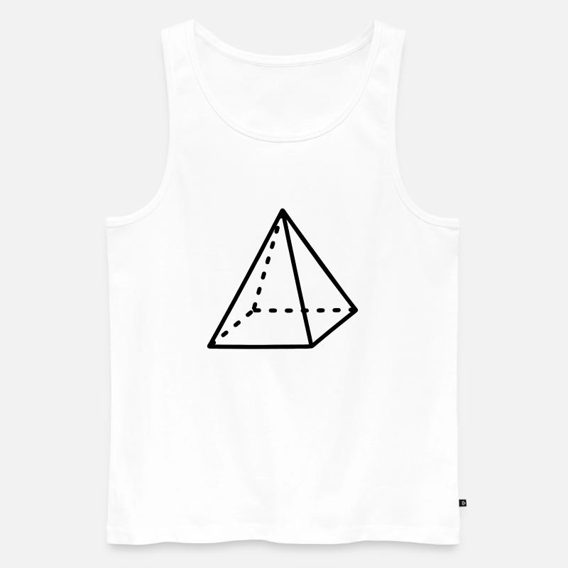 Pyramiden-Mathematik - Männer Premium Bio Tank Top - Weiß