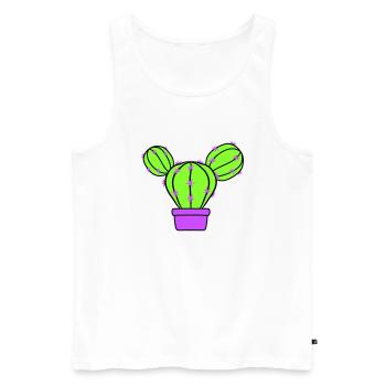 Small Cactus Spines Desert Cacti Flower Pot - Men's Premium Organic Tank Top - white - Front - Michal (187cm)