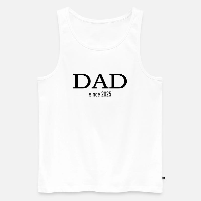 dad since 2025 - Männer Premium Bio Tank Top - Weiß