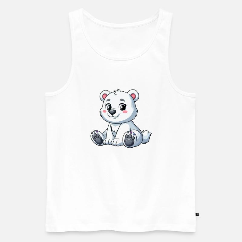 Mädchen Eisbär - Männer Premium Bio Tank Top - Weiß