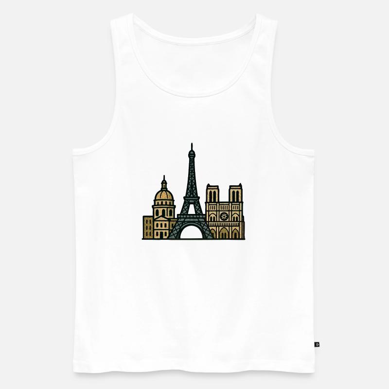 paris skyline - Männer Premium Bio Tank Top - Weiß