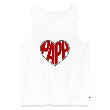 Dad Herz Papa Vatertag Vatertagsgeschenk - Männer Premium Bio Tank Top - Weiß - Vorne - Michal (187cm)