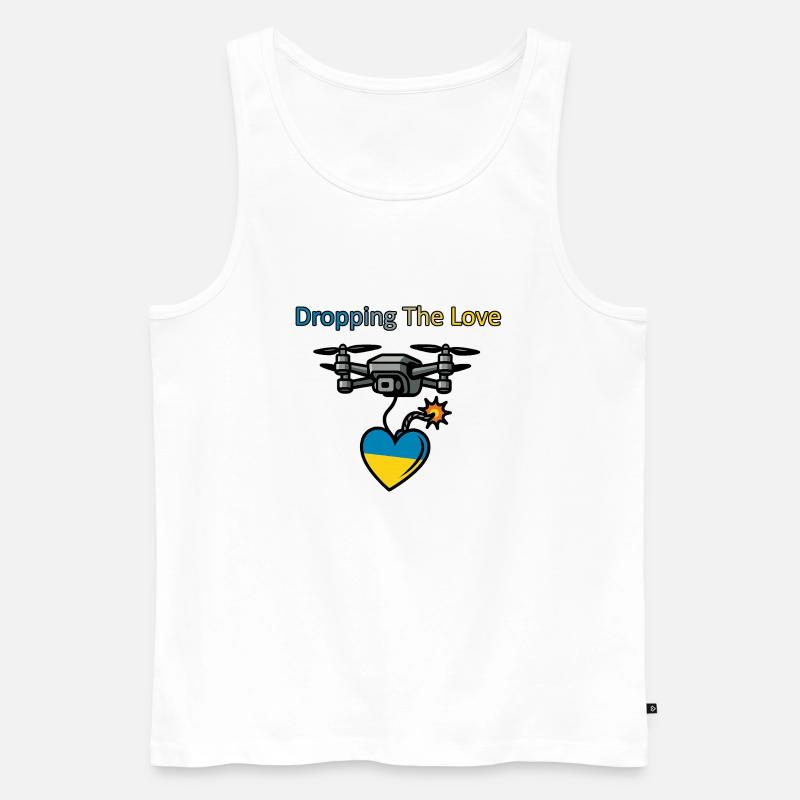 Die Liebe fallen lassen - Männer Premium Bio Tank Top - Weiß