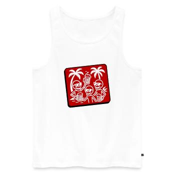 Urlaub Party Skelett Bier Team - Männer Premium Bio Tank Top - Weiß - Vorne - AI Model Male 178 light (178cm)
