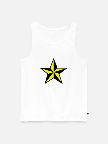 Nautischer Stern Star - Männer Premium Bio Tank Top - Weiß