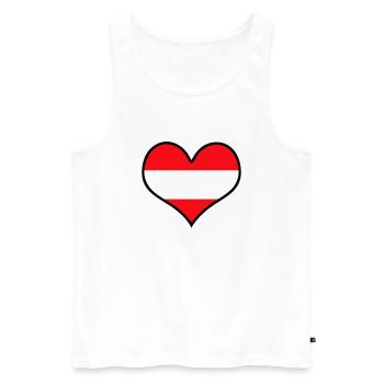 herz österreich austria - Männer Premium Bio Tank Top - Weiß - Vorne - Michal (187cm)
