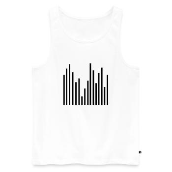 Statistik - Männer Premium Bio Tank Top - Weiß - Vorne - AI Model Male 178 light (178cm)
