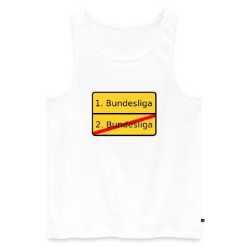 1. Bundesliga - Männer Premium Bio Tank Top - Weiß - Vorne - Michal (187cm)