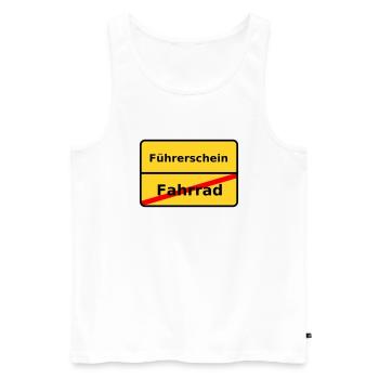 Driving license - Men's Premium Organic Tank Top - white - Front - Michal (187cm)