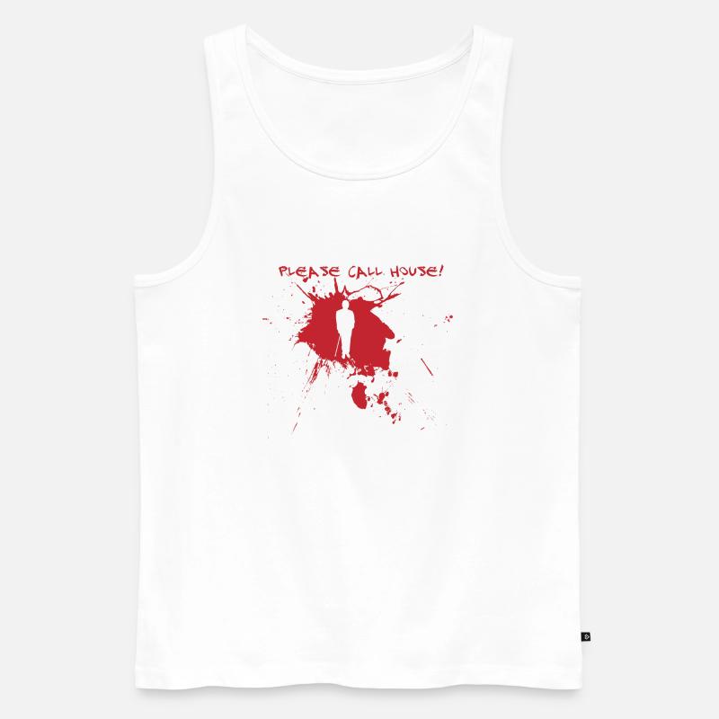please_call_house - Männer Premium Bio Tank Top - Weiß